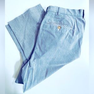 J.Crew 100% Cotton Blue Seersucker Pants | XXL